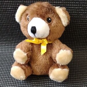 Vintage Similac Charming Brown Teddy Bear with Yellow Bow